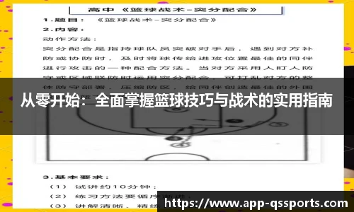 从零开始：全面掌握篮球技巧与战术的实用指南